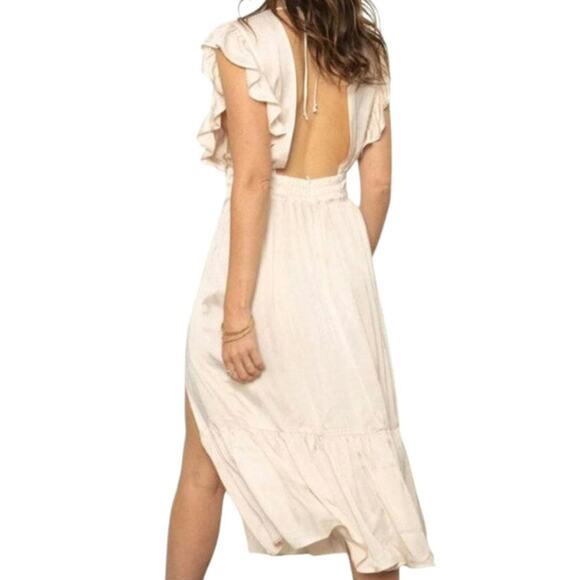 Stillwater Silk Dress Ecru Women's Size Large - Picture 4 of 7